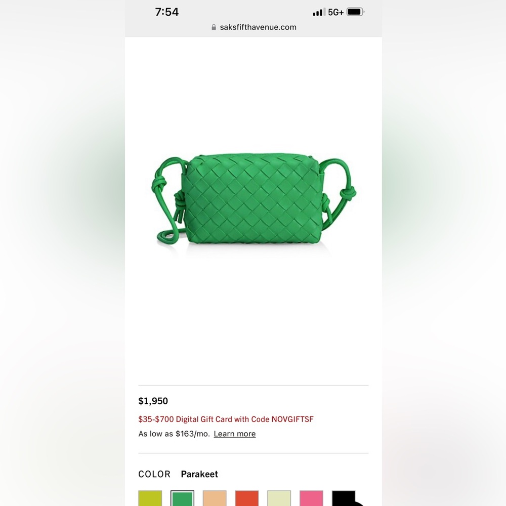 Bottega Veneta Mini loop in parakeet - Picture 11 of 11